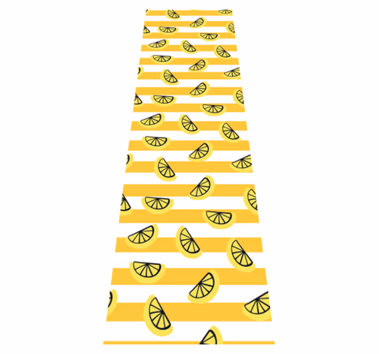 Bedroom vinyl rug with lemon symbols design - TenStickers