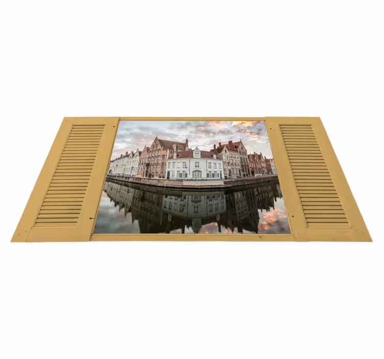 Bedroom vinyl rug photo of bruges - TenStickers