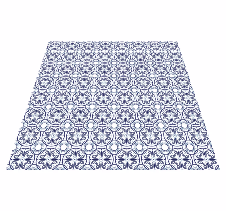 Amazing light blue tiles vinyl bedroom rug - TenStickers