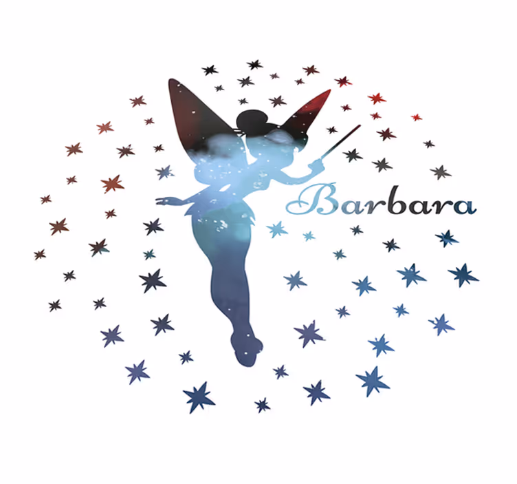 Customizable Fairy Silhouette personalised rug - TenStickers