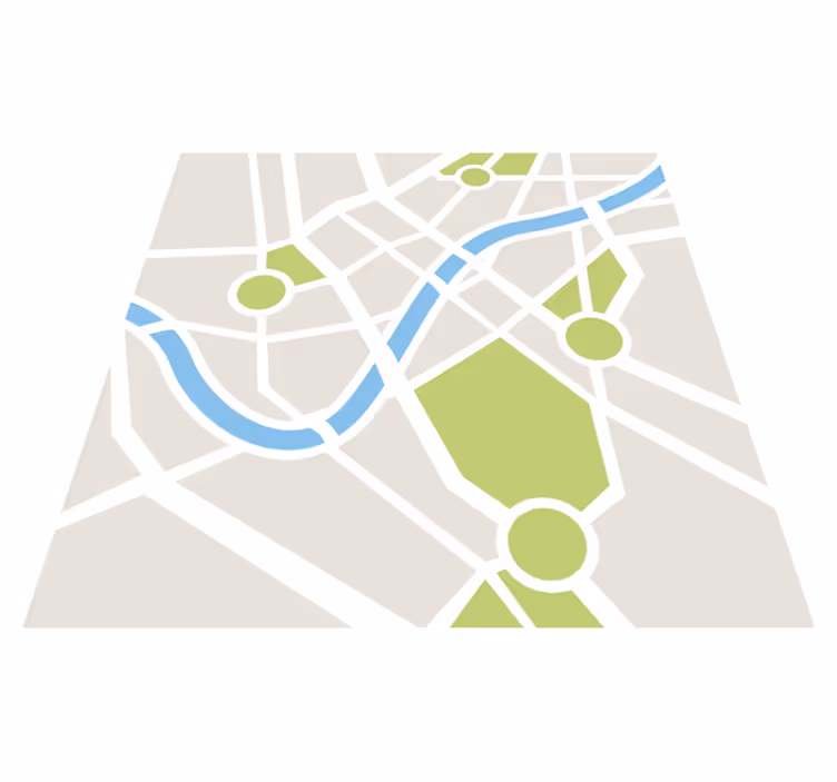 City Map Playground kids vinyl rug - TenStickers