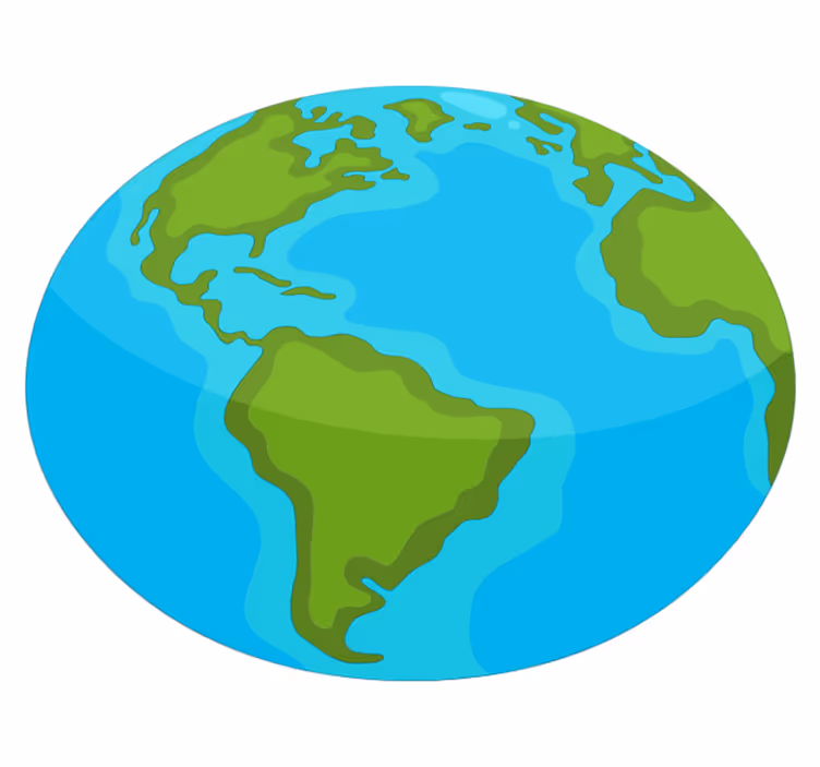 Educational World Map world map vinyl rug - TenStickers