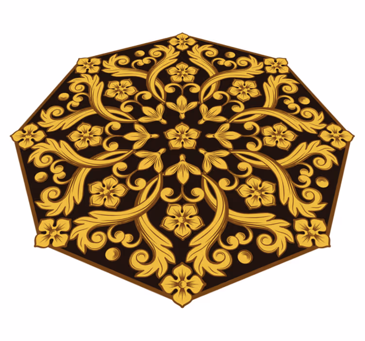 Floral filigree vinyl carpet vintage - TenStickers