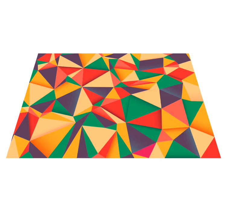 Vinyl rug colorful triangle style - TenStickers