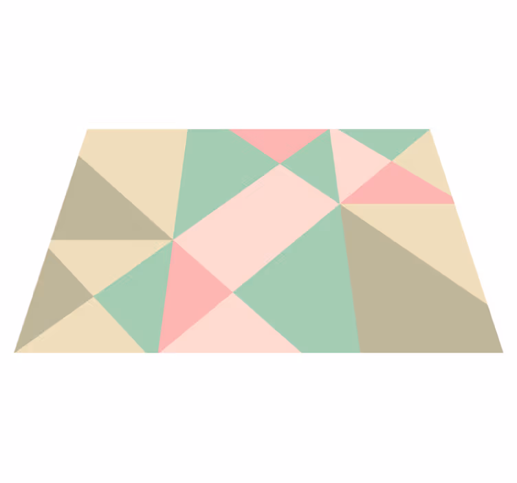 Geometric Colorblock geometric vinyl rug - TenStickers