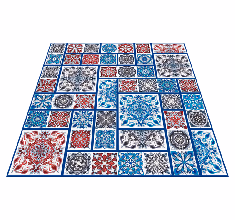 Marvellous colorful motifs office vinyl rugs - TenStickers