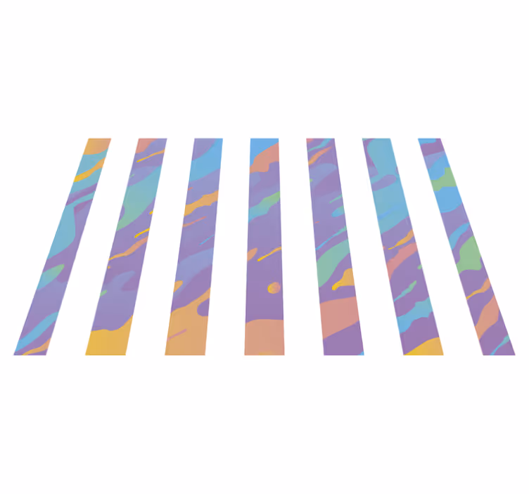 Pastel stripes minimal vinyl rug - TenStickers