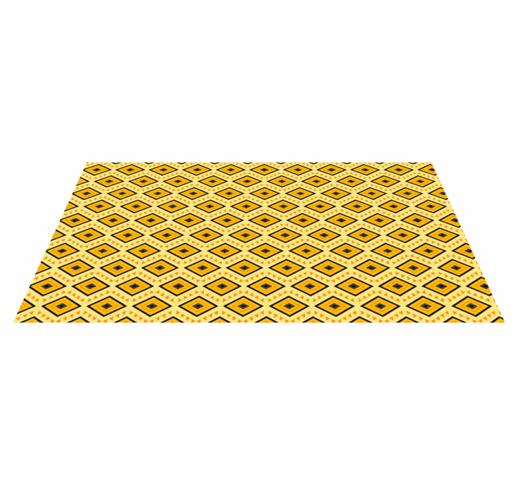 Geometric Patterned Squares geometric vinyl rug - TenStickers