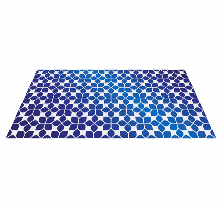Geometric Fading Tiles geometric vinyl rug - TenStickers