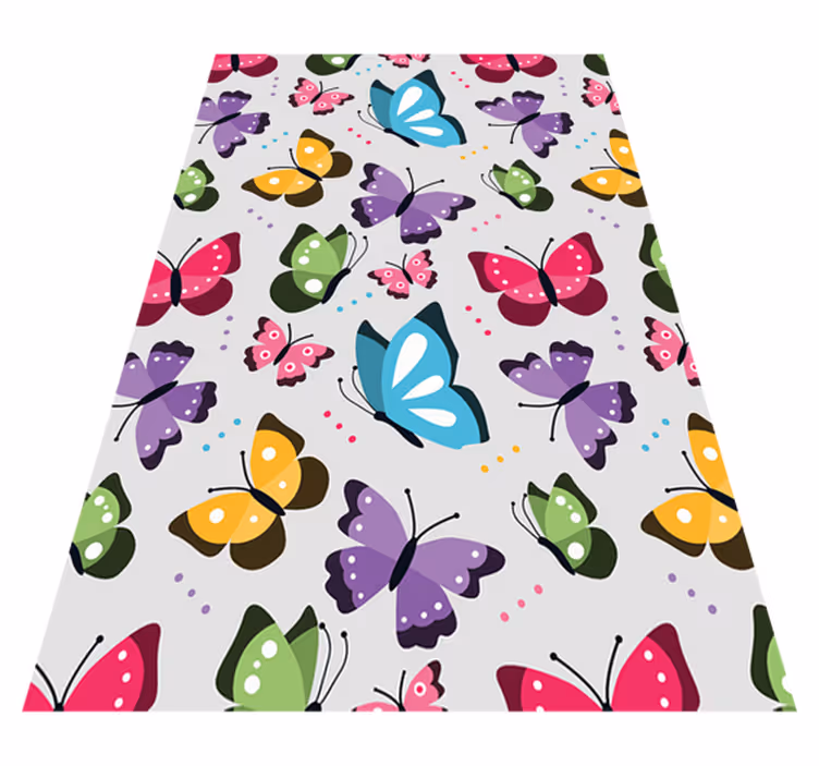 Butterfly Ensemble animal vinyl rug - TenStickers