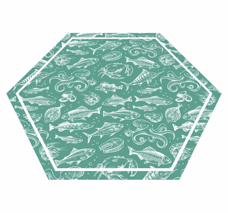 Aquatic Enchantment animal vinyl rug - TenStickers
