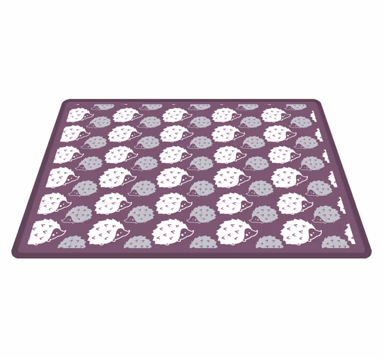 Cartoon Hedgehogs kids vinyl rug - TenStickers
