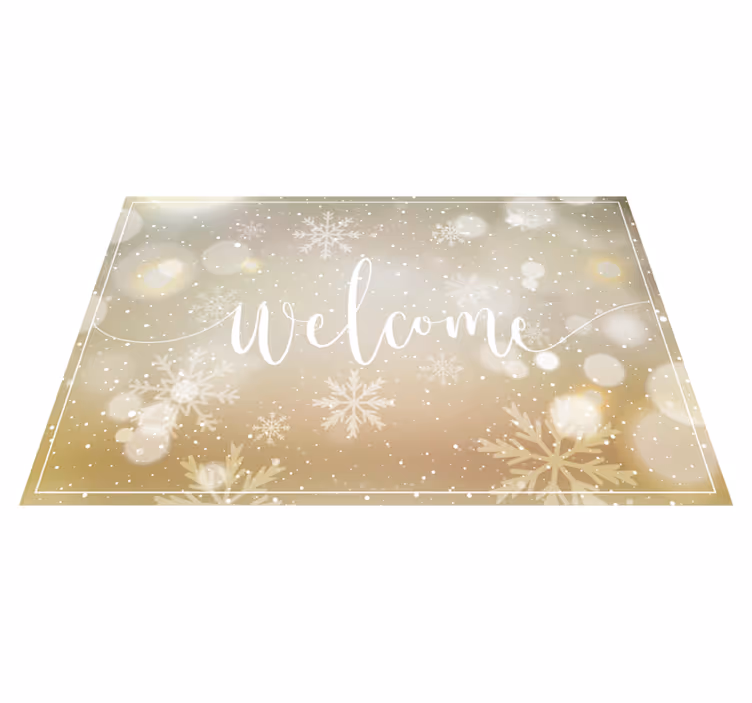 Christmas snowflakes shiny effect vinyl rug - TenStickers