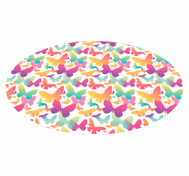 Gradient Butterflies animal rug - TenStickers
