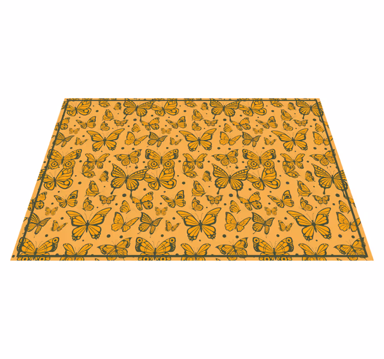 Butterfly Delight animal vinyl rug - TenStickers