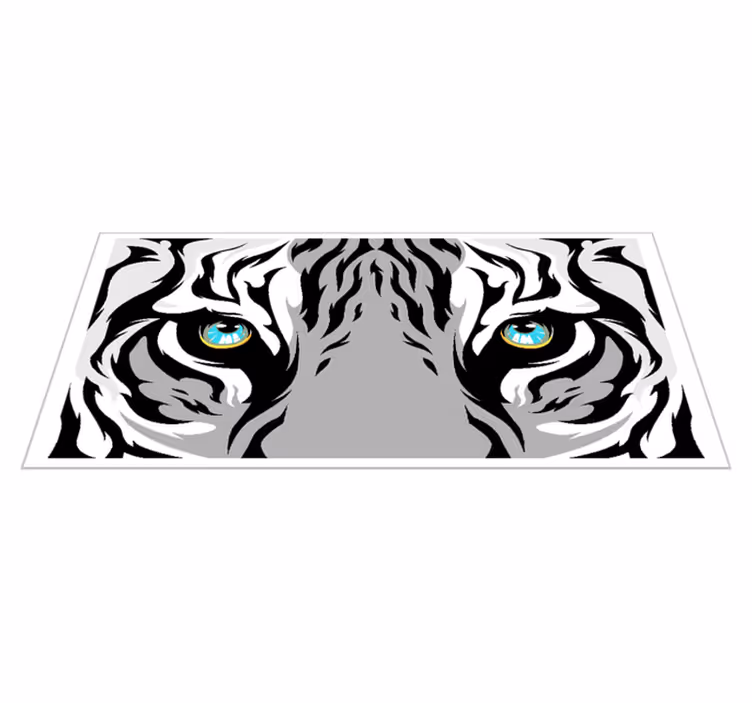 Tiger Gaze Graphic animal print vinyl rug - TenStickers