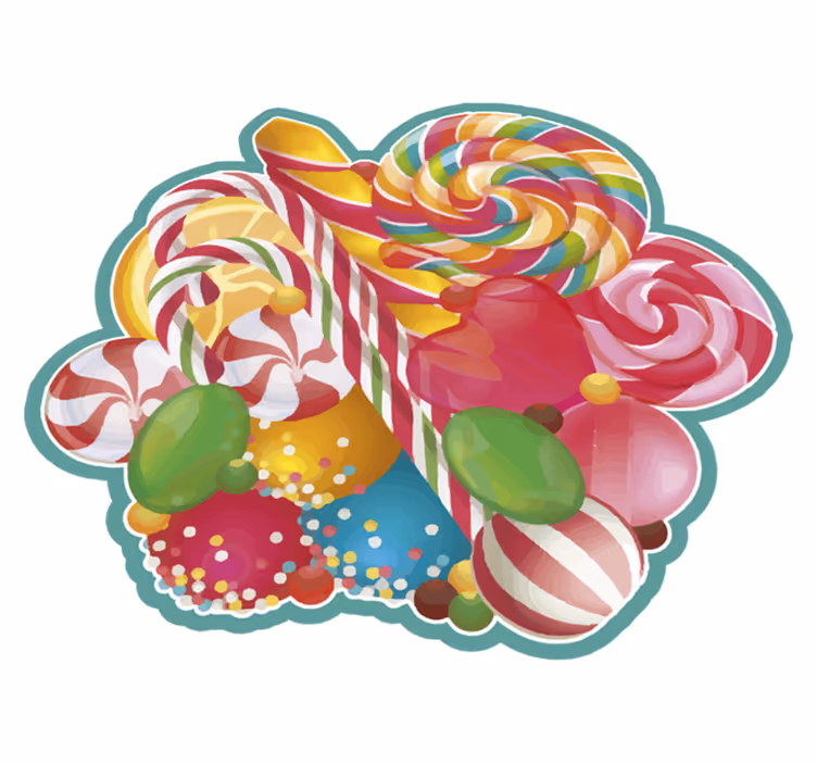 Candy Delight event vinyl rug - TenStickers
