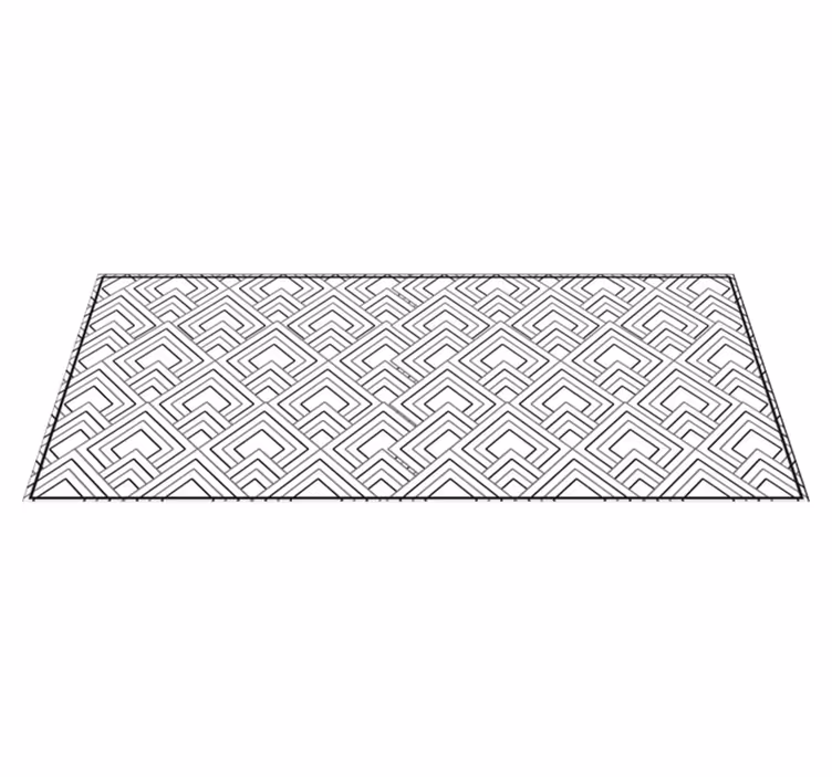 Geometric Maze Pattern geometric vinyl rug - TenStickers