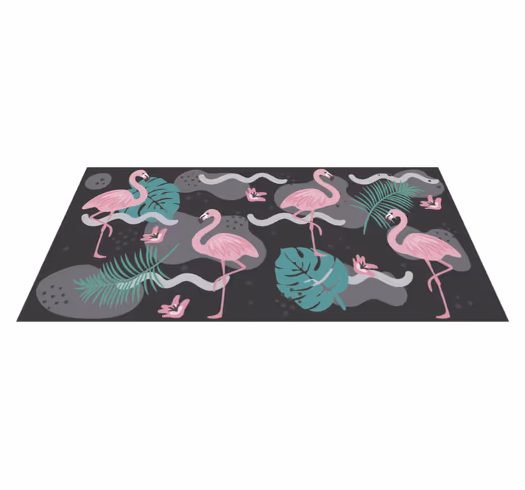 Tropical Flamingo Pattern animal vinyl rug - TenStickers