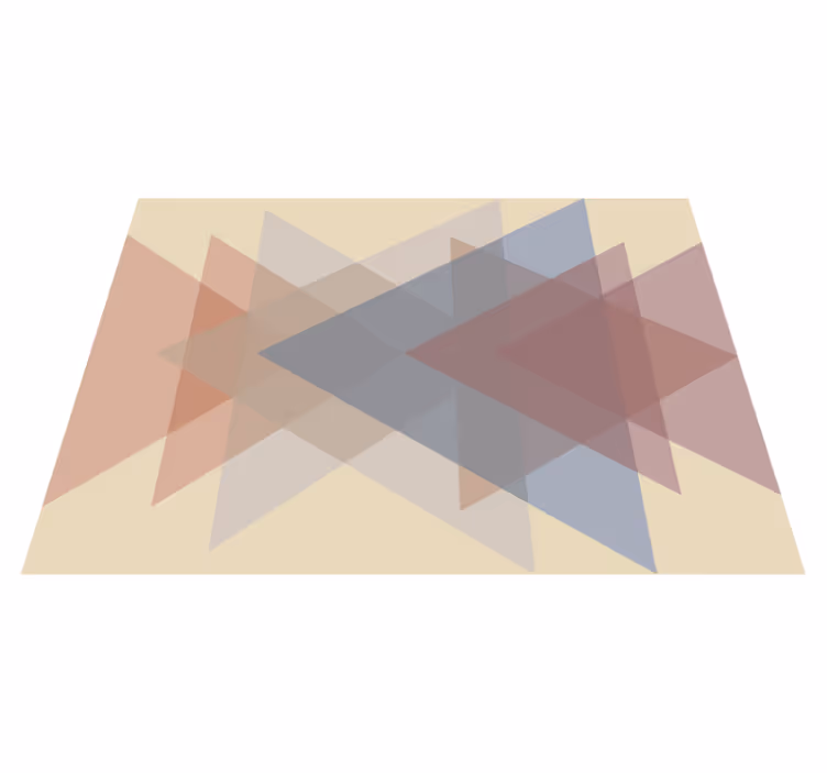 Geometric Overlap geometric vinyl rug - TenStickers