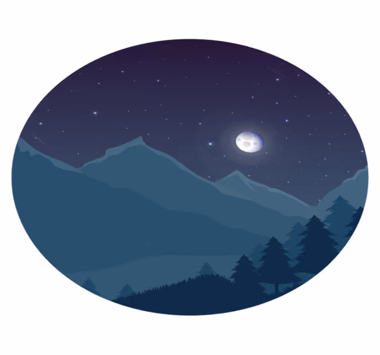 night sky nature vinyl rug - TenStickers