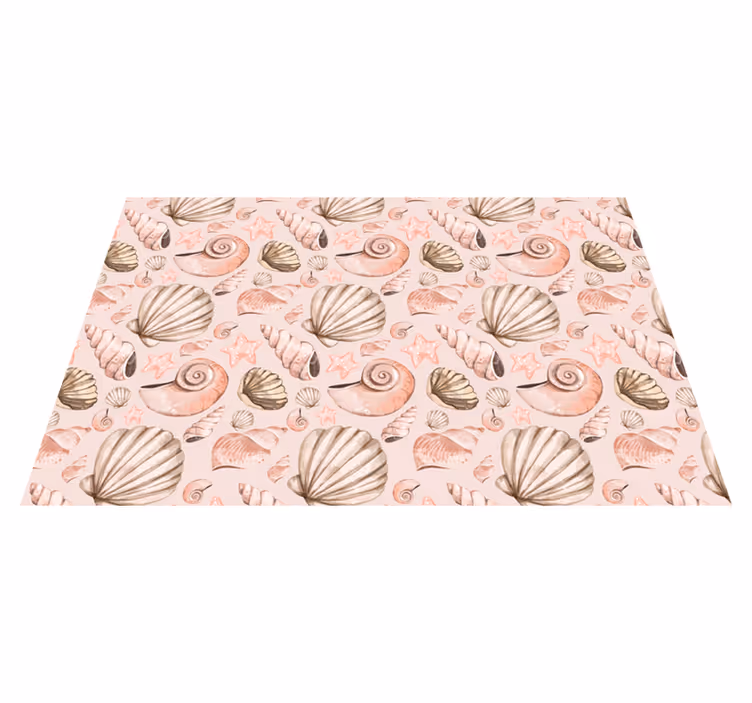 Seashell Patterns animal vinyl rug - TenStickers