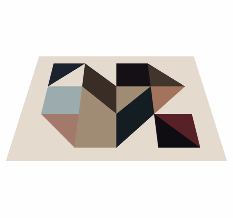 Geometric Shapes Decor geometric vinyl rug - TenStickers