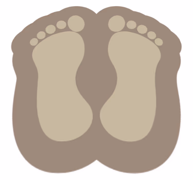 Footprint Contours nursery vinyl rug - TenStickers