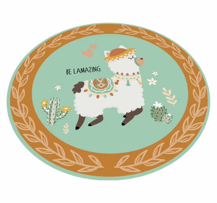 Be Llamazing animal vinyl rug - TenStickers