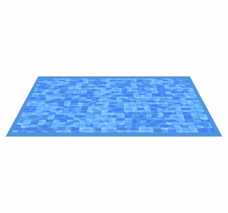 Wavy Blue Mosaic textured vinyl rug - TenStickers