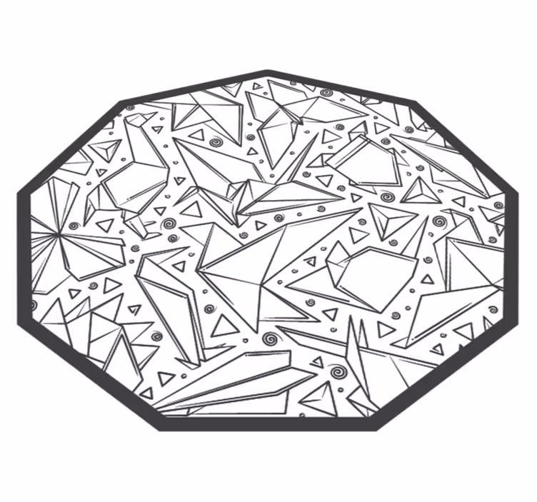 Geometric Shapes Octagon geometric vinyl rug - TenStickers