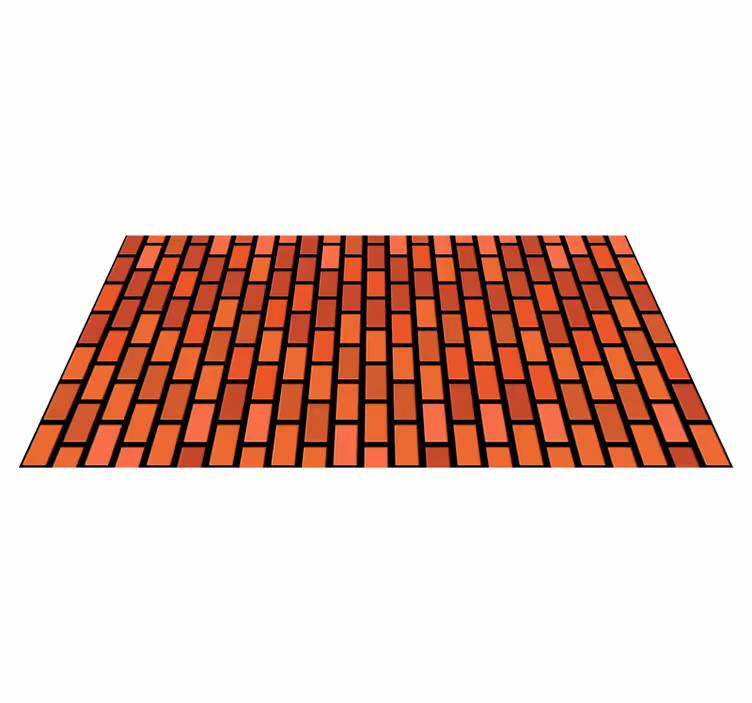 Geometric Tile Simulation textured vinyl rug - TenStickers