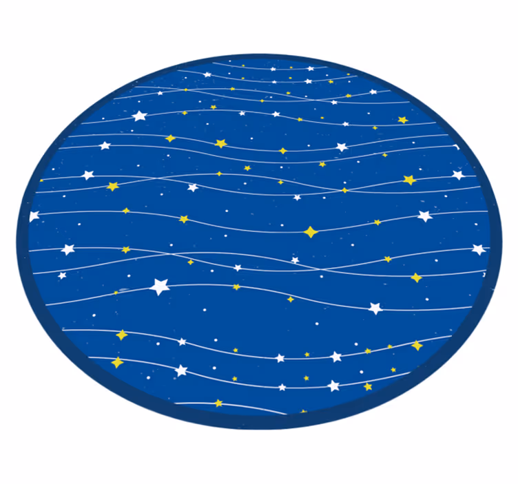Stars on blue background for kids star rug - TenStickers