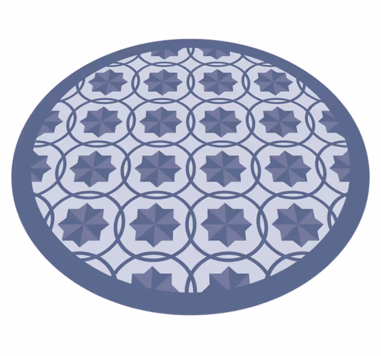 Symmetric Geometric Pattern geometric vinyl rug - TenStickers