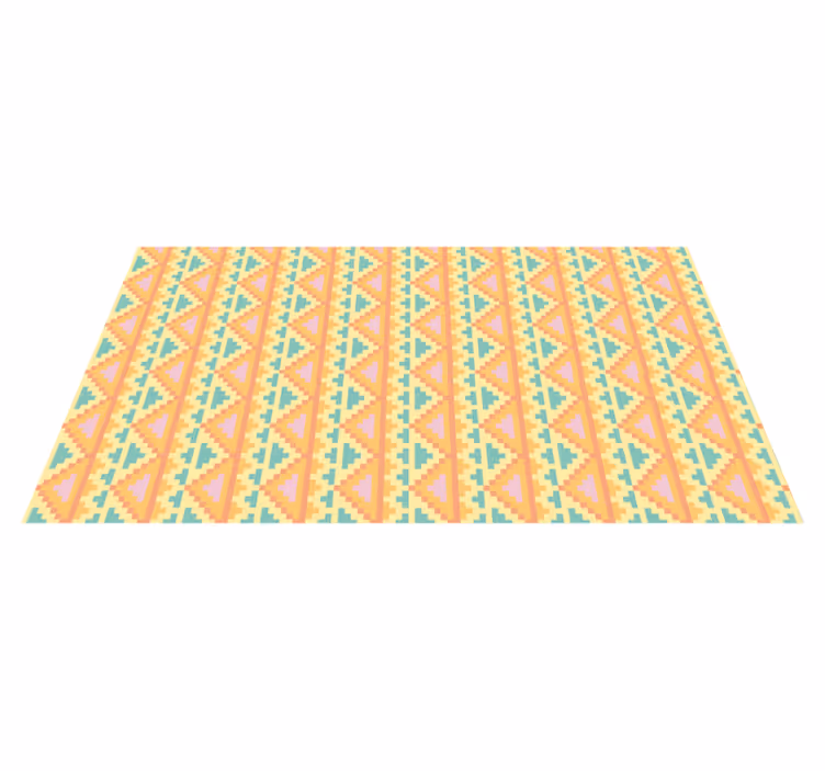 Tribal Patterned Decor geometric vinyl rug - TenStickers