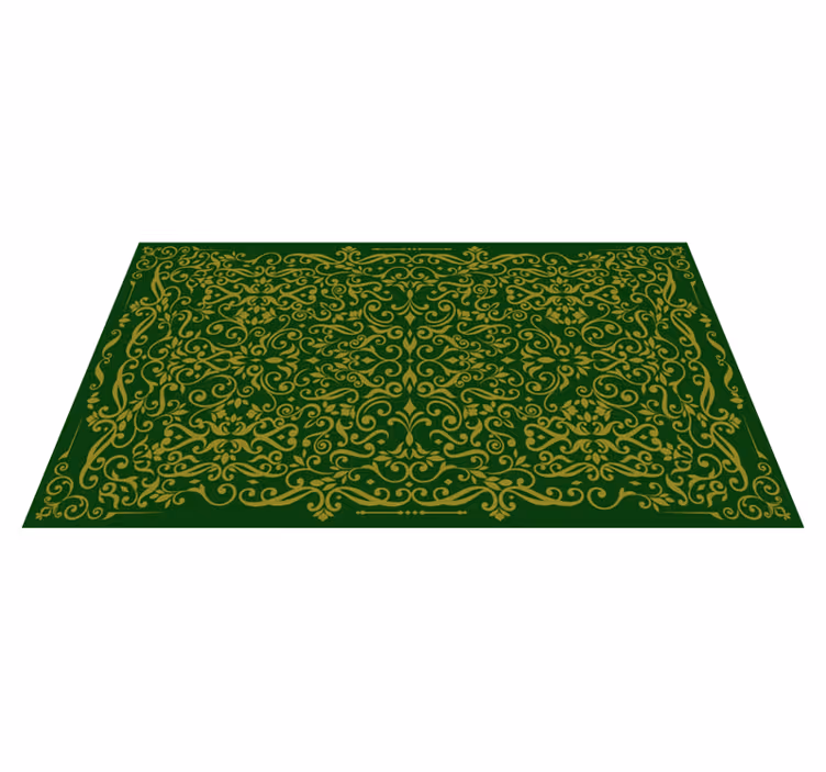 Ornate Swirling Pattern textured vinyl rug - TenStickers