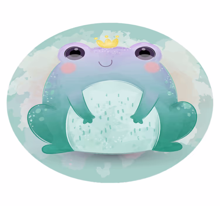 Cartoon Aquatic Friends kids vinyl rug - TenStickers