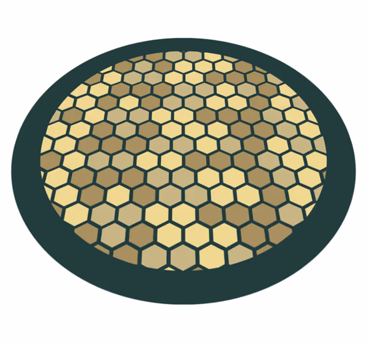 Geometric Honeycomb geometric vinyl rug - TenStickers