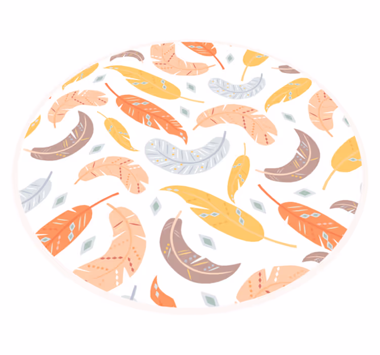 Botanical Leaves Pattern floral vinyl rug - TenStickers