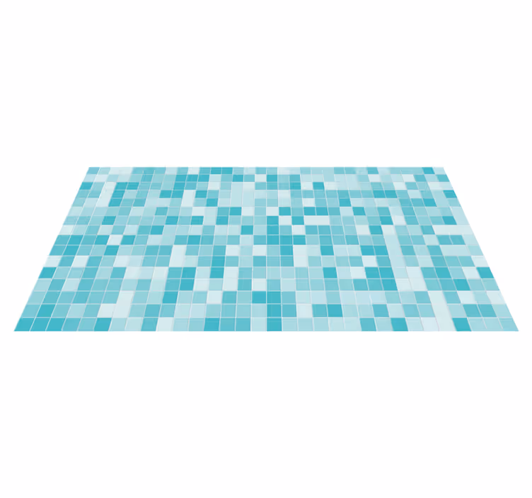 Square Mosaic Fade tile vinyl rug - TenStickers