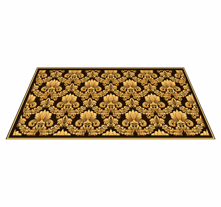 Baroque Ornamentation textured vinyl rug - TenStickers