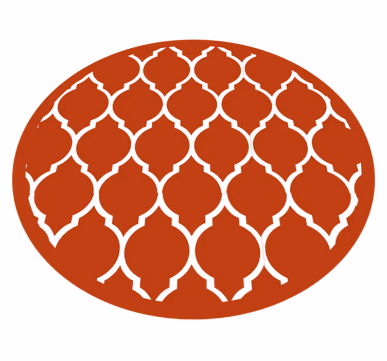 Geometric Trellis geometric vinyl rug - TenStickers