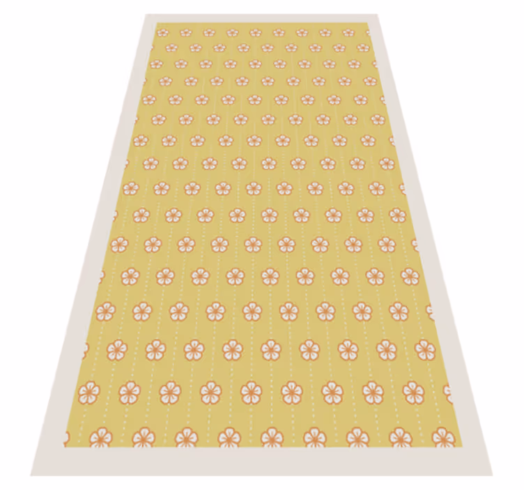 Floral Kitchen Accessory floral vinyl rug - TenStickers