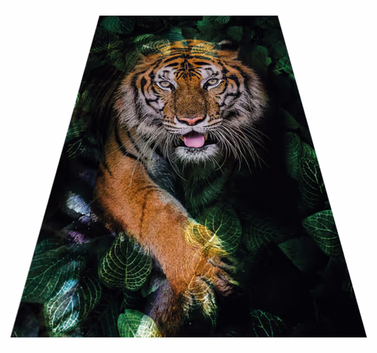 Wildness of a tiger bedroom vinyl rug - TenStickers