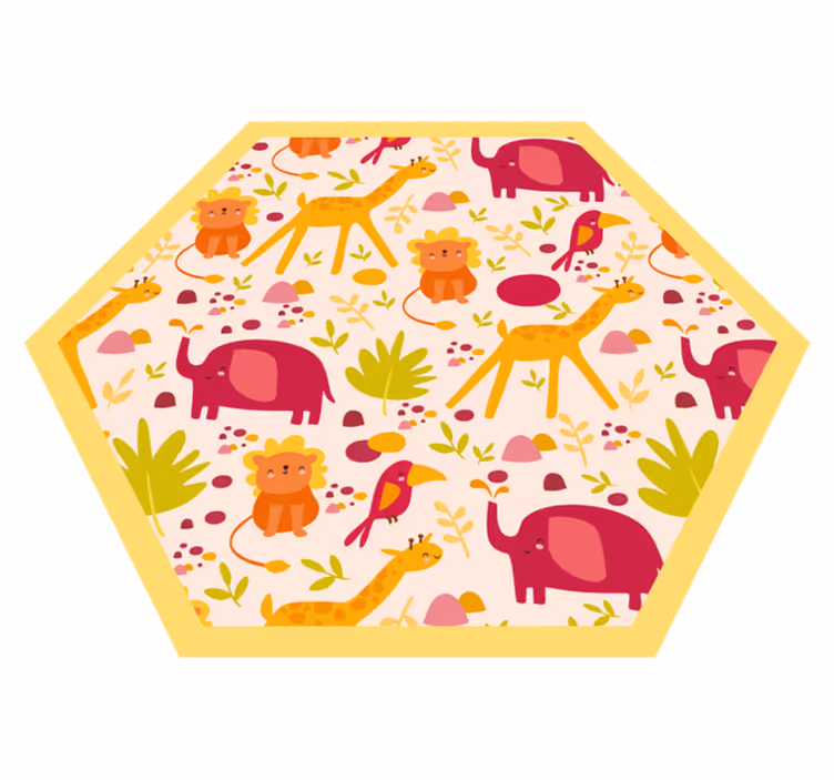 Safari Play Area nursery vinyl rug - TenStickers