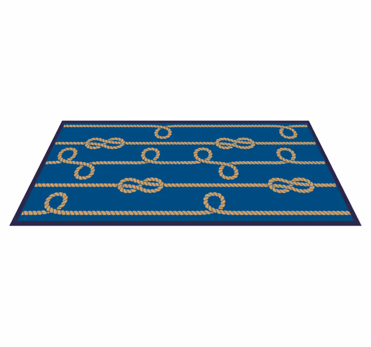 Rope loops vintage vinyl rug - TenStickers