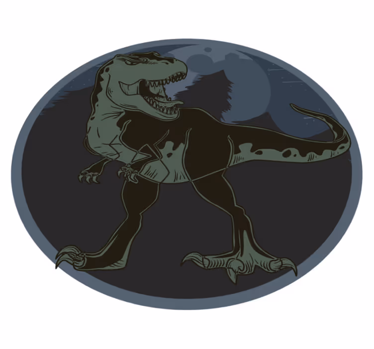 Dinosaur Illustration animal vinyl rug - TenStickers