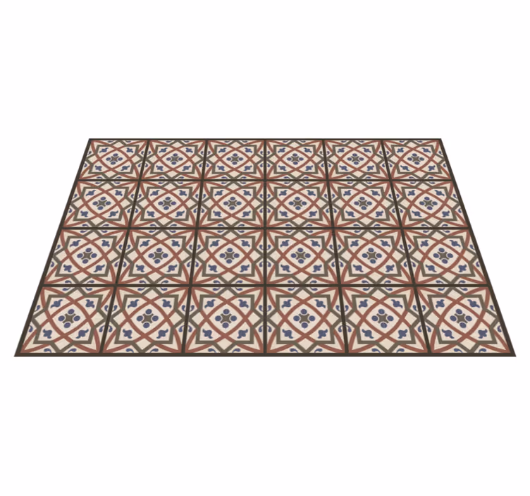 Mediterranean Pattern tile vinyl rug - TenStickers