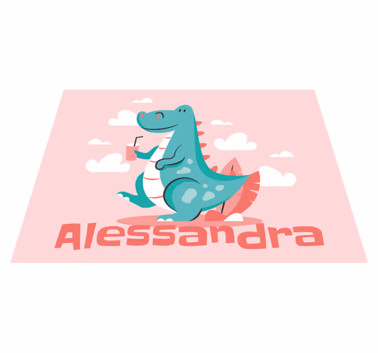 Personalized Dragon custom vinyl rug - TenStickers