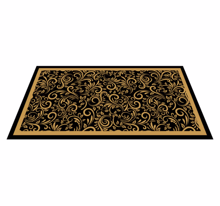 Ornate Swirl Patterns vintage vinyl rug - TenStickers